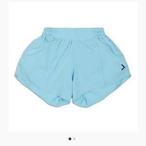 Blue lululemon Hotty hot shorts. Low rise size 14
